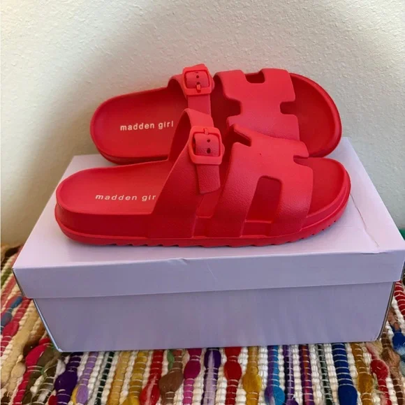 Madden Girl Shoes Madden Girl Darling Sandal Red Poshmark